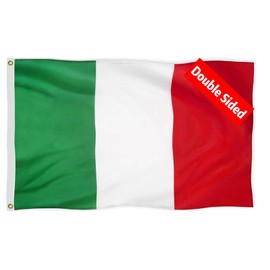 Italy Flag,3Ply 220D Nylon Boat Flags 12X18 inch, Double Sided Flag, Italian National Flag with Brass Grommets and Stronger Header. (Italy)