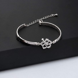 BAUNA Bracelets Family Member Gift Forever For Always Hibiscus Flower Charm Hawaiian Jewelry for Best Friend BBF