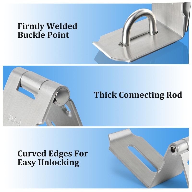 Sayayo 90 Degree Padlock Hasp Door Clasp Door Lock Gate