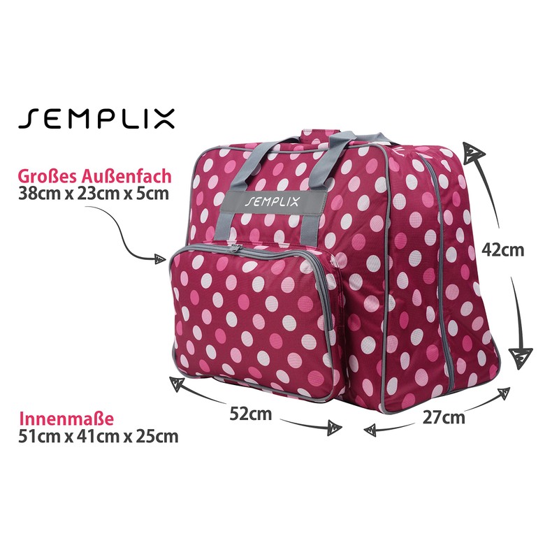 Semplix Sewing Machine Bag XL Polka Dots 52 x 42