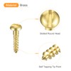 sourcing map Wood Screws M1.6 x 8mm Slotted Round Head