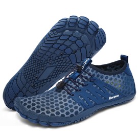 Racqua Zapatos de agua de malla compuesta para hombres y mujeres, Wz114-blue, 10.5 Women/9.5 Men