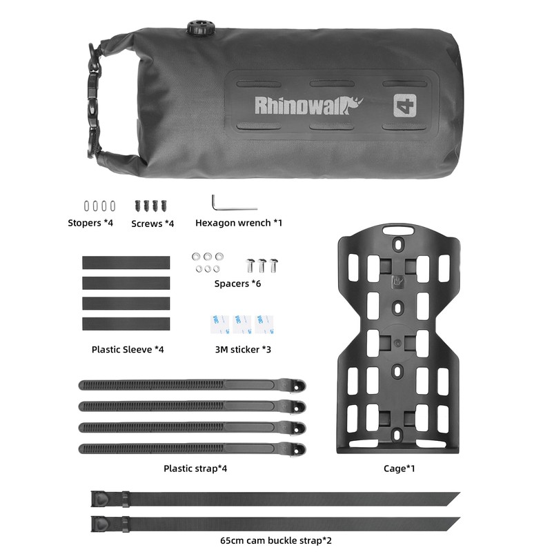 Rhinowalk Bike Front Fork Bag Waterproof Bicycle Pannier Bag 4/7L