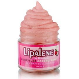 Lipalene HoneyLuxe - 100% Natural Lip & Cuticle Scrub (2 oz, Coconut Berry)
