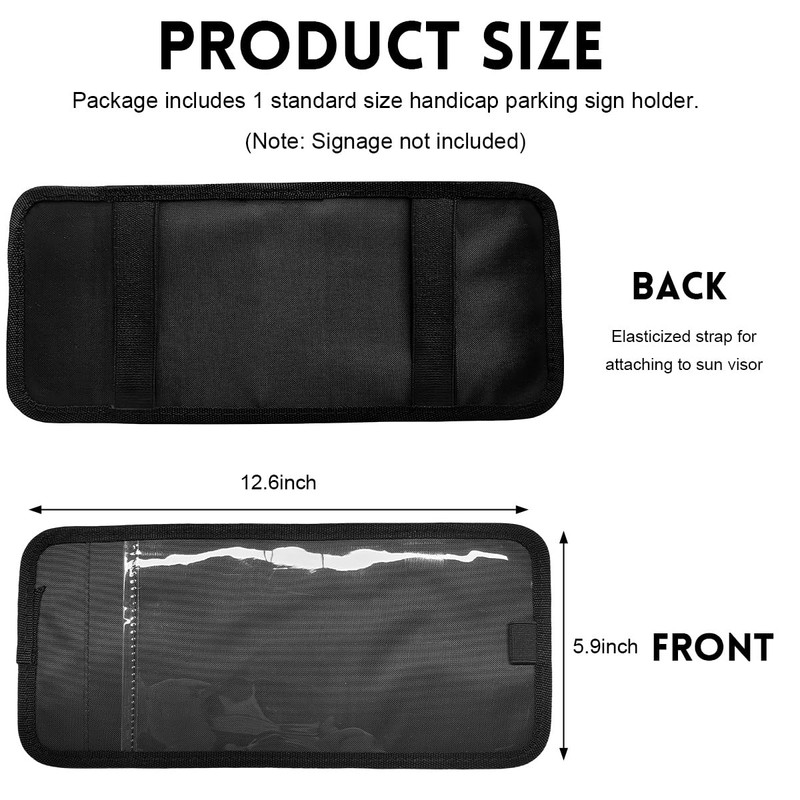 Gasedin Handicap Placard Holder for Car, 13.8"×5.9" Transparent Parking Placard