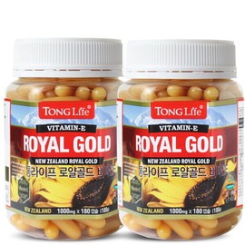 Tonglife Royal Gold Vitamin E (1000mg 180 capsules) 2 bottles / 통라이프 로얄골드 비타민E(1000mg180캡슐) 2병