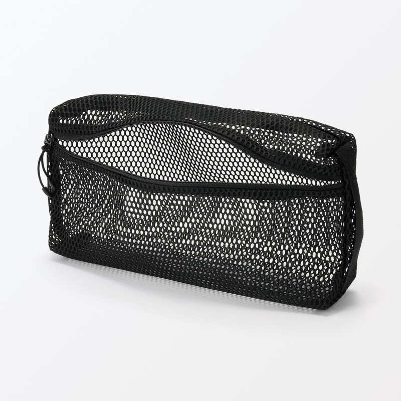 MUJI 84730306 3D Mesh Case, Black, L, Approx. 8.3 x