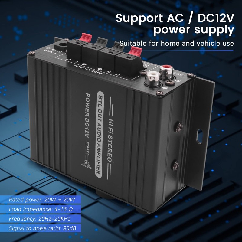 jingfei 12V Mini Audio Power Car Amplifier Digital Audio Receiver