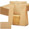 130 Pcs Paper Sourdough Bread Bags with Window, 16x10.2x5 In,