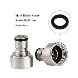 Stainless Steel keg Coupler Ball Lock Posts Adapter,Sankey keg to Ball Lock Quick Disconnect post,Fits to D Type Keg Coupler FPT 5/8 Thread Stainless Steel Gas & Liquid Post for Homebew