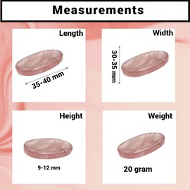 Worry Stones – Rose Quartz Crystal Thumb Worry Stone for Anguish, Stress – Relaxing and Soothing Balance Stones for Meditation, Stress Relief – Healing Stones and Crystals for Men and Women