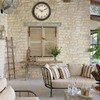Alarllok 16 Inch Large Outdoor Clock with Thermometer and Hygrometer
