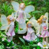 4Pcs/Set Fairy Statue Elf Sculpture Art Craft Outdoor Courtyard Garden