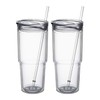 MEWAY 30oz/2 pcs Classic Insulated Tumblers,Double Wall Acrylic Tumbler with
