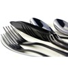 Uniturcky Stainless Steel Mirror Polished Black Flatware Set , Steak