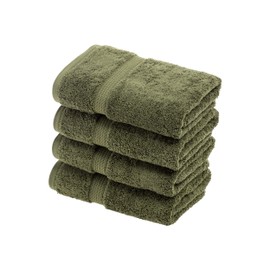 SUPERIOR Solid Egyptian Cotton 4-Piece Hand Towel Set
