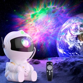 Sternenhimmel Projektor Astronaut, Galaxy LED Projektor Kinder mit 8 Modi & 360° Rotation, Sternenprojektor/Planetarium Nachtlicht, Fernbedienung & Timer, Geschenk für Kinder und Erwachsene