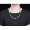 Jewow Men's Solid Stainless Steel Curb Chain Necklace Width 6/8/10/12