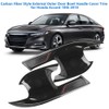 4pcs Carbon Fiber Style External Outer Door Bowl Handle Cover