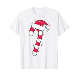 Christmas Candy Cane Santa Xmas Kids Toddler Youth Women Men T-Shirt
