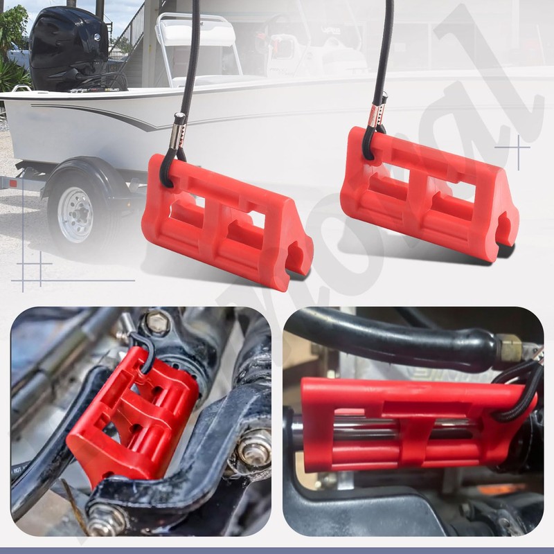 Red Hydraulic Steering Locks, Outboard Motor Steering Lock for Most