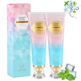 2PCS Radiant Whitening Toothpaste with Niacinamide - Intensive Deep Cleaning Formula for Brightening and Whitening