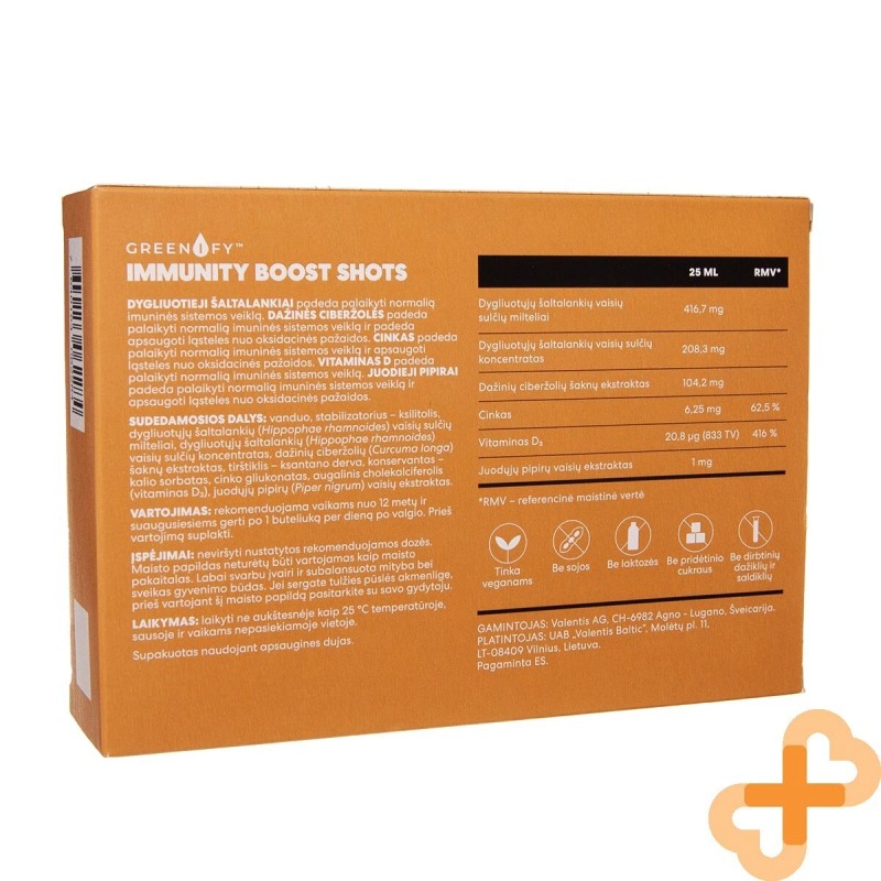 GREENIFY Immunity Boost Herbal Shots Immune System Supplement 25ml x
