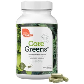 Zahler Core Greens, Superfood Greens Capsules, Super Greens with Spirulina, Chlorella, Spectra Blend and More, Kosher, 240 Capsule (240 Capsules)