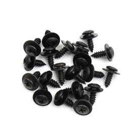 TUCKBOLD 20pcs 6 x 19mm Stainless Steel Black Head Screw for Car Fender Bumper Automotive Parts
