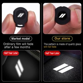 2PCS Door Lights Logo Compatible for Dodge Challenger Hornet, LED Ghost Shadow Welcome Puddle Projection Light Lamps Accessories (White Logo)