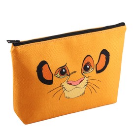 Cartoon Lion Movie Simba Face Cosmetic Bag Lion Fans Gift Lion Movie Inspired Gift Lion Face Makeup Bag with Zipper (Lion Face)