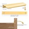 Vancoho 10 Pack Gold Finger Pulls for Cabinets, 6" Edge
