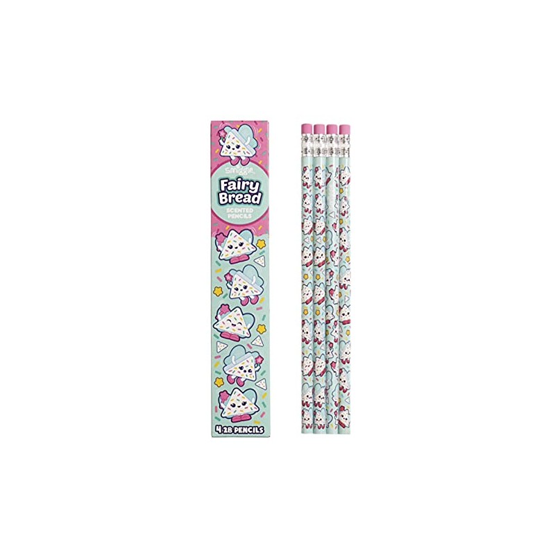 Smiggle Pencils x 4 Pack Scented Wooden With Eraser Top