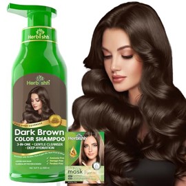 Herbishh - Champú de color para cabello gris, champú mágico para teñir el cabello, colorea el cabello en minutos, larga duración, 16.9 fl oz, color de