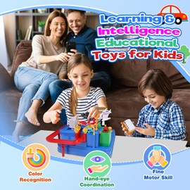 EUTOYZ Car Adventure Toys for 3 4 5 6 Year Old Boys Gifts for 3 4 5 6 Year Old Boys Toys Age 3-6 City Rescue Preschool Educational Toy Xmas Gifts for Kids Toys Birthday Presents Cars Games Track Toy