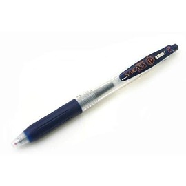 Zebra Sarasa Clip 0.3 Retractable Gel Ink Pen, Rubber Grip, 0.3mm, Blue Black Ink, Value Set of 10