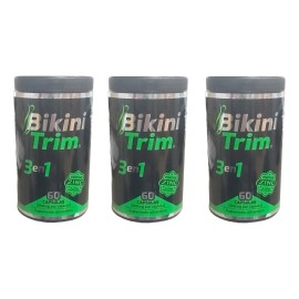 Ultradvance Bikini Trim 60 Caps Con Zinc 500 Mg 3 Frascos Sabor Sin Sabor                                                                             