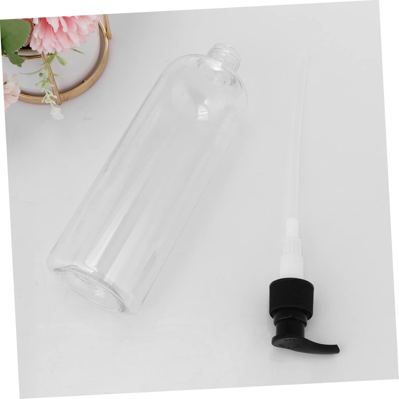 CAXUSD 4pcs Press Pump Emulsion Bottle Transparent Refillable Container Black