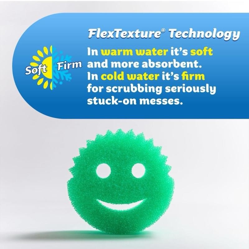 Scrub Daddy Color Scrubber Sponges (3ct) - Multicolor Soft and