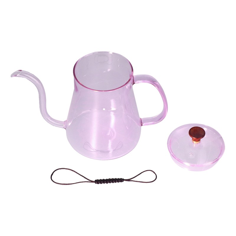 Coffee Kettle Glass Coffee Pot 600ML Coffee Drip Kettle Long