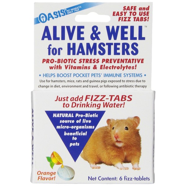 OASIS No 80063 Alive and Well, Stress Preventative and Pro-Biotic Tablets for Pocket Pets