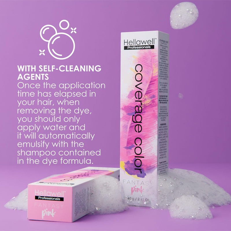 Hellawell Professional Hair Dye. Coverage Color Fantasy - Semi-permanent oxidation