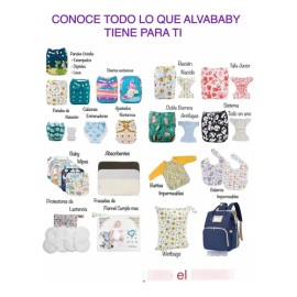 Cubiertas Pañales Ecológicos Alva Baby Sin Insertos                                                                                                   