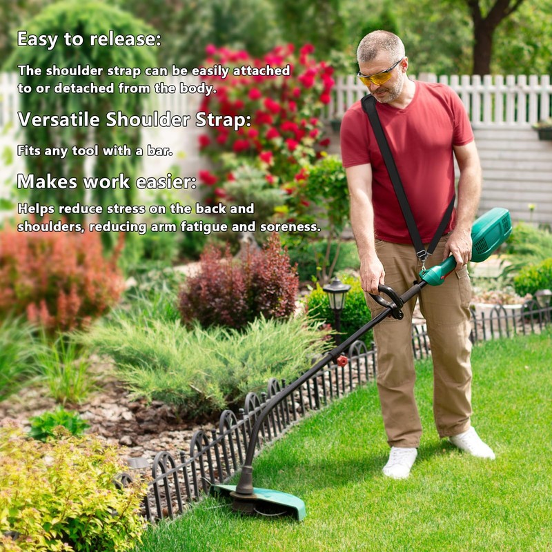 Brush Cutter Carry Strap, Nylon Shoulder Strap Trimmer Straps, Adjustable