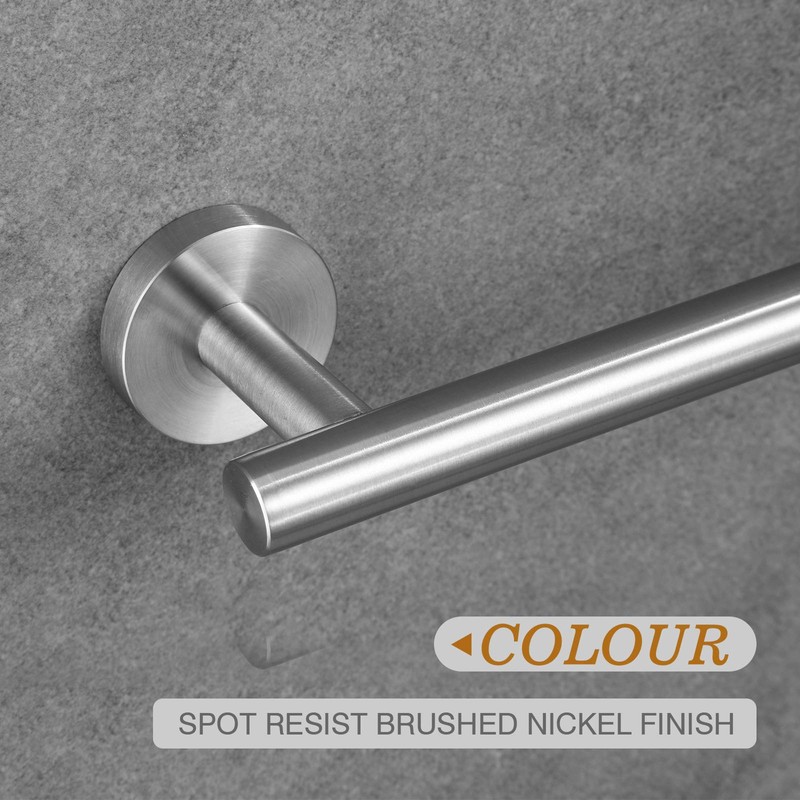 USHOWER Brushed Nickel Towel Bar, 32-Inch Towel Racks for Bathroom