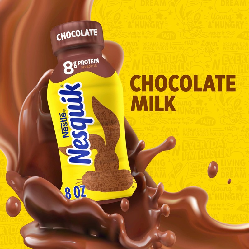 Nesquik Chocolate Lowfat Milk Ready to Drink 12 Pack of