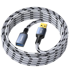SNANSHI USB Extension Cable 25 ft, USB Extender Nylon Braided USB 3.0 Extension Cable for Webcam,Printer,USB Mouse/Keyboard, Flash Drive,USB Light