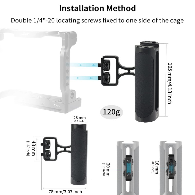Hersmay Mini Side Handle Universal Side Handle Grip Camera Handle