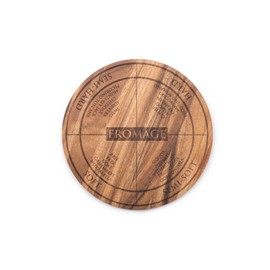 Ironwood Gourmet 28686 Round Dorset Cheese and Charcuterie Paddle