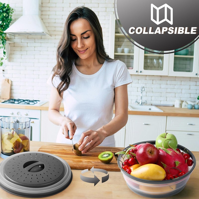 4 in 1,WENWELL 2 Microwave Splatter Cover & 2 Mat,Cooking